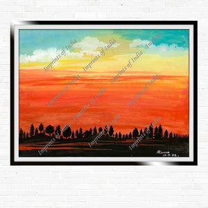Sunset (Runa) - Classic Artwork, Art Print, Canvas Print, Home Decor, Wall Art