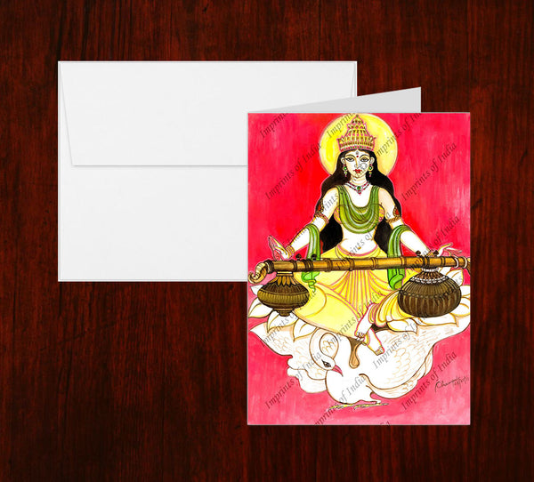 Saraswati Greeting Card
