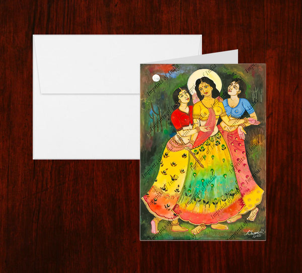 Krishna and Holi Greeting Card