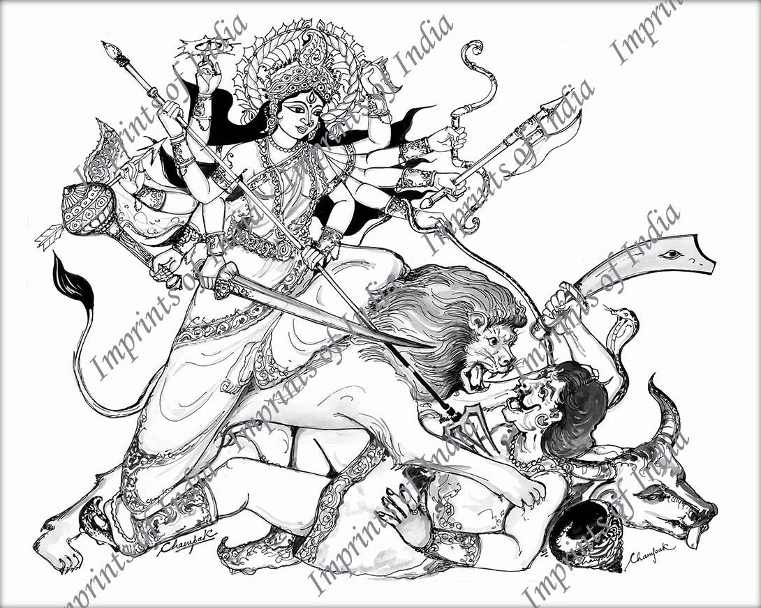 Varsha Arts - Little Durga Maa 🌺 . . Charcoal and graphite pencil sketch  in A4 size paper . . . #varshaartistofficial #maa #maadurga #durgamaa #durga  #goddess #mata #charcoaldrawing #charcoalpencil #charcoalart #beautiful #