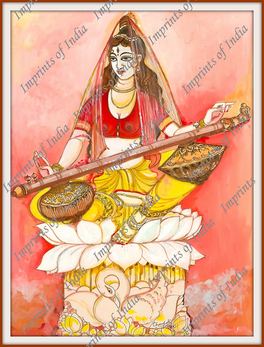 Saraswati, the Hindu goddess of knowledge, music, arts, wisdom and nature