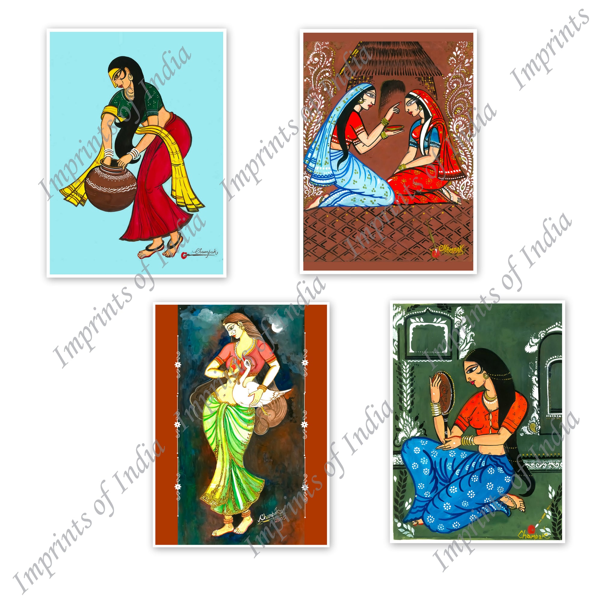 Indian Women Greeting Card Set